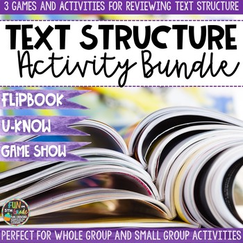 Preview of Text Structure Game & Activity Bundle | Text Structure Activities | Test Prep
