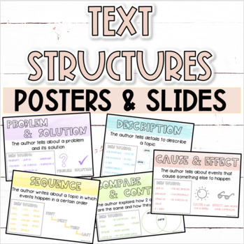 Preview of Text Structure Google Slides & Posters