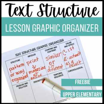 Preview of Text Structure Graphic Organizer Freebie