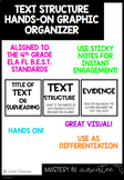 Text Structure Hands-On Graphic Organizer