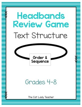 Preview of Text Structure Headbands Review Game