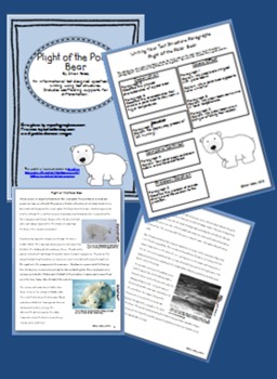 Preview of Text Structure-Informational Article, Writing Frames & Scaffolding Support Page