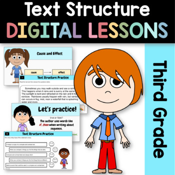 Preview of Text Structure Informational Texts 3rd Grade Google Slides | Guided Reading