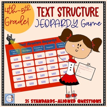 Preview of Text Structure Jeopardy Game for Intermediate Grades