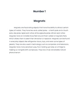 Preview of Text Structure- Magnets