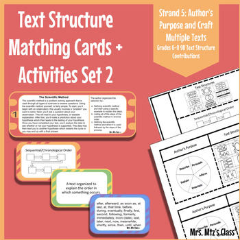 Preview of Text Structure Matching Cards and Activities Set 2