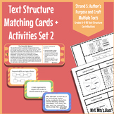 Text Structure Matching Cards and Activities Set 2