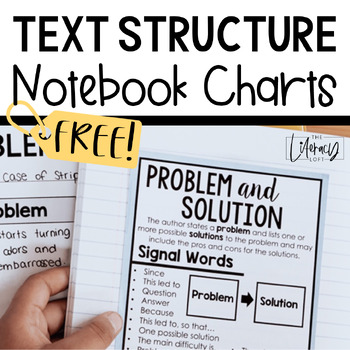 Preview of Text Structure Notebook Charts FREE