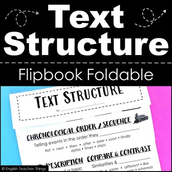 Preview of Text Structure Notes Flip Book - PDF and Digital