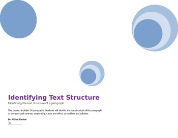 Preview of Text Structure Paragraph Sort