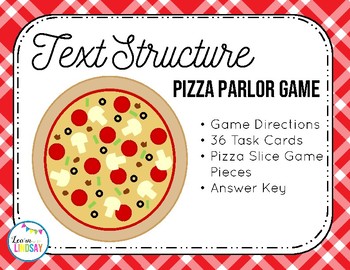 Preview of Text Structure Pizza Parlor Game