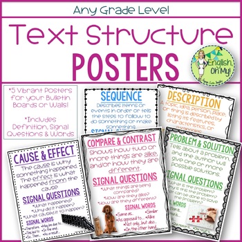 Text Structure Posters by English Oh My | Teachers Pay Teachers
