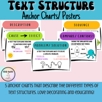 Preview of Text Structure Posters - Anchor Charts - Informational Text Structure