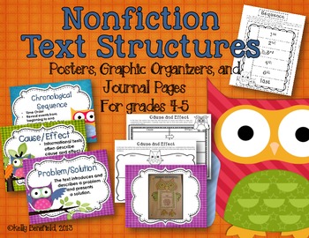 Preview of Text Structure: Posters, Graphic Organizers, and Interactive Journal Pages