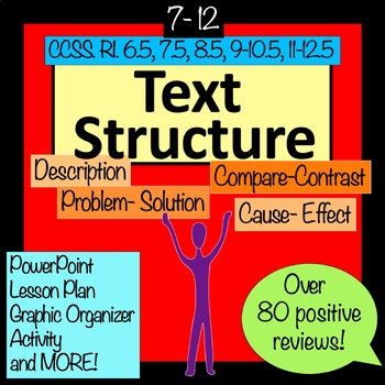 Preview of Text Structure Lesson, PPT, Graphic Org and ORIGINAL Activity