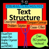 Text Structure Lesson, PPT, Graphic Org and ORIGINAL Activity