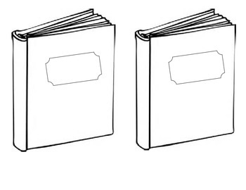 Free Blank Book Cover Template – Book Report & Reading Clip Art