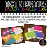 Text Structure Practice Activities - Middle School ELA