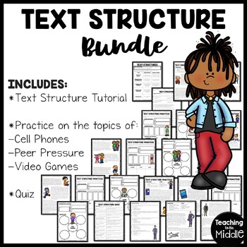 Preview of Text Structure Practice for Upper Elementary or Middle School Bundle