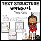 Text Structure Practice on Cells for Upper Elementary or M
