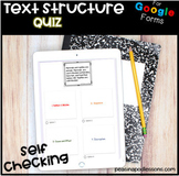 Text Structure Quiz Google Forms Reading Comprehension SEL