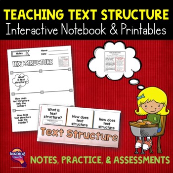 Preview of Text Structure Reading Strategy Unit Notes Practice Assessment