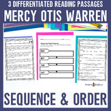 Text Structure Sequence & Order Lesson with Mercy Otis War