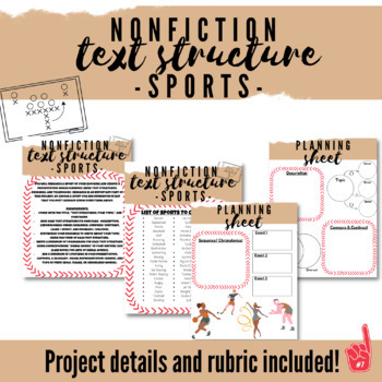 Preview of Text Structure Sports Project