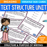 Text Structure Task Cards - ELA Test Prep Activity