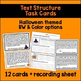 Text Structure Task Cards | Seasonal | Halloween