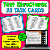Nonfiction Text Structures: Task Cards with 32 Information