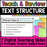 Text Structure Teaching Slides and Printable Guided Notes