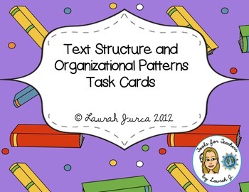 Preview of Text Structure and Organization Activity Cards