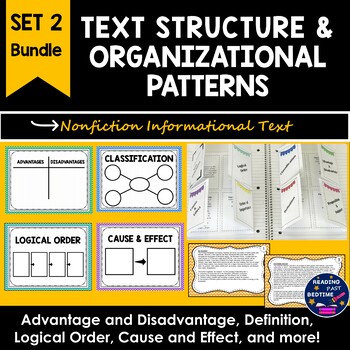 Preview of Nonfiction Text Structures for Informational Text with Task Cards Set 2 Bundle