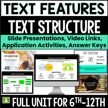 Preview of Text Structure and Text Features Lessons - Nonfiction Reading Comprehension