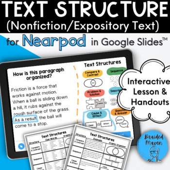 Preview of Text Structure for Nearpod in Google Slides | Organizational Patterns Lesson