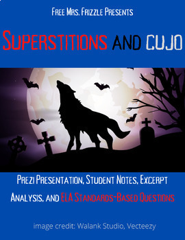 Preview of Text Structure for SUSPENSE! Superstitions and a Fear of Dogs with Cujo Excerpt 