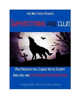 Preview of Text Structure for SUSPENSE! Superstitions and a Fear of Dogs with Cujo Excerpt