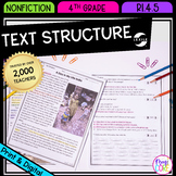 Text Structure in Nonfiction 4th Grade RI.4.5 - Reading Passages for RI4.5