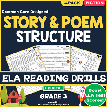 Preview of Story Structure: ELA Reading Comprehension Worksheets | GRADE 3 (RL.3.5)