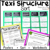 Text Structures Anchor Chart + Problem and Solution Text Structure Task Cards