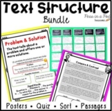 Text Structures Anchor Chart Text Structure Passages Task Cards and Quiz