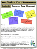 Text Structures Assessments - Common Core Alignment