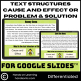 Text Structures Cause and Effect or Problem and Solution f