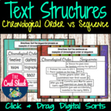 Text Structures -Chronological Order vs Sequence *DIGITAL SORTS*
