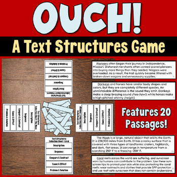 Preview of Text Structures Game for 4th and 5th Grade: Small Group Activity