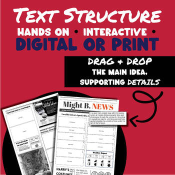 Preview of Organize Text Structures PPT, English Language Arts, Editable, Powerpoint