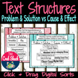 Text Structures -Problem & Solution vs Cause & Effect *DIG