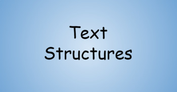 Preview of Text Structures Review - ELL/ELD Support