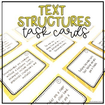 Preview of Text Structures Task Cards